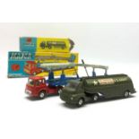 Corgi - U.S. Army Fuel Tanker No.1134, boxed with inner packaging; and 'Carrimore' Car Transporter N