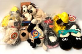 Wallace & Gromit - Boots Gromit and Shaun slippers, two Gromit Raincoat Rucksacks, two Shaun Nightw