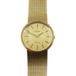 Omega De Ville gentleman's 9ct gold bracelet wristwatch, London 1973, No.35268008, boxed with papers