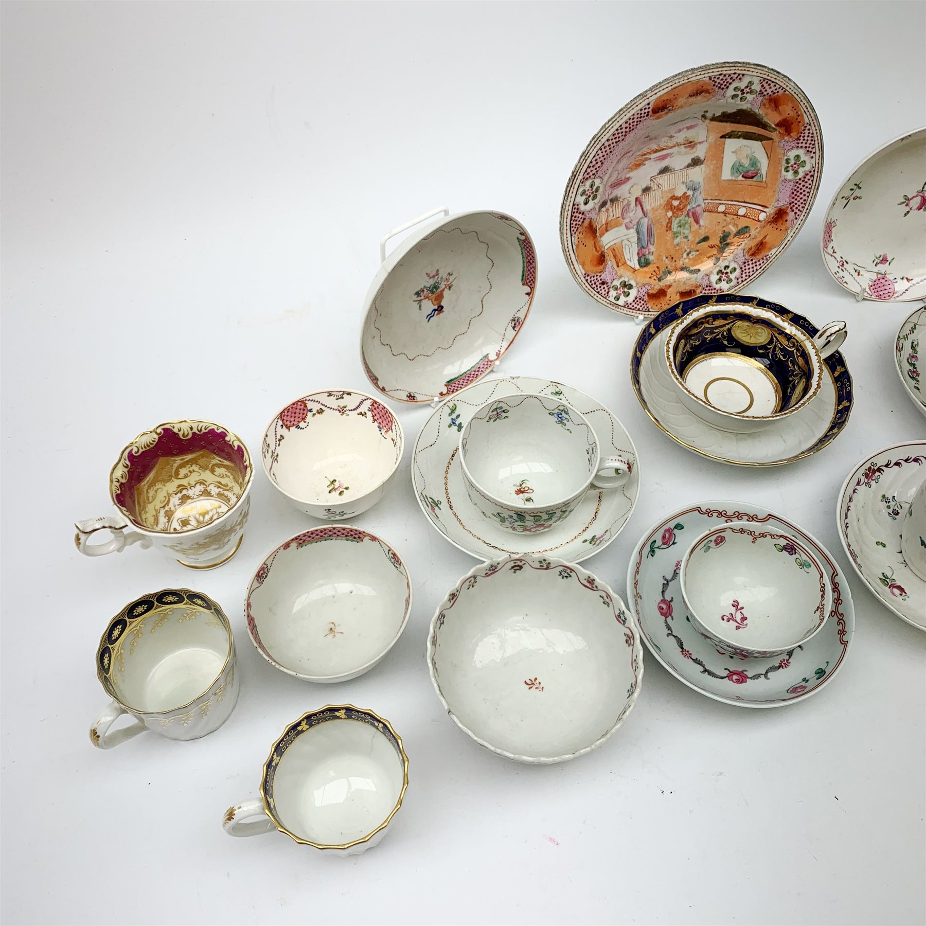 Collection of 18th and 19th century English porcelain including Newhall, Coalport, Worcester, Caughl - Image 2 of 3