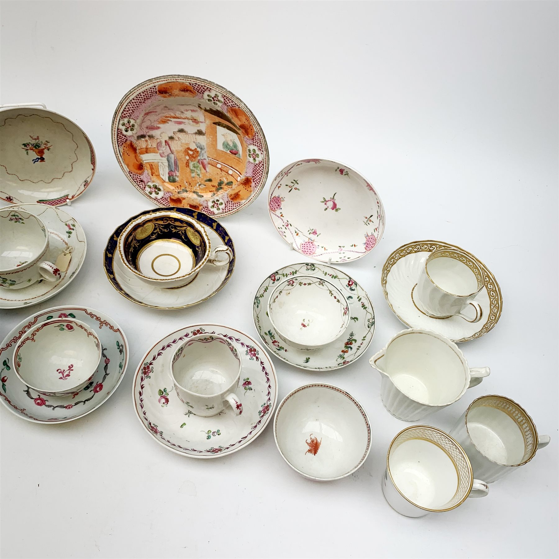 Collection of 18th and 19th century English porcelain including Newhall, Coalport, Worcester, Caughl - Image 3 of 3