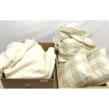 A Colefax and Fowler Eaton check pattern pair of pillow cases, and matching valance, together with a