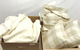 A Colefax and Fowler Eaton check pattern pair of pillow cases, and matching valance, together with a