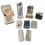 A collection of various cigarette lighters, to include a Dunhill table lighter Pat No 143752, a Park