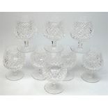 Set of eight Waterford Alana brandy glasses (8)