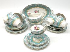 Royal Albert Enchantment tea service comprising of six teacups and saucers, two coffee cups and sauc