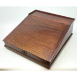 Early 20th century mahogany writing slope, D54cm