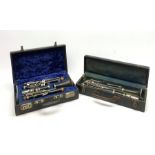 Selmer Studente Console five-piece clarinet serial no.346055 in fitted carrying case; and another ca