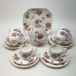 A Copeland Spode tea set, comprising six teacups, six saucers, six side plates, an open sucrier, mil