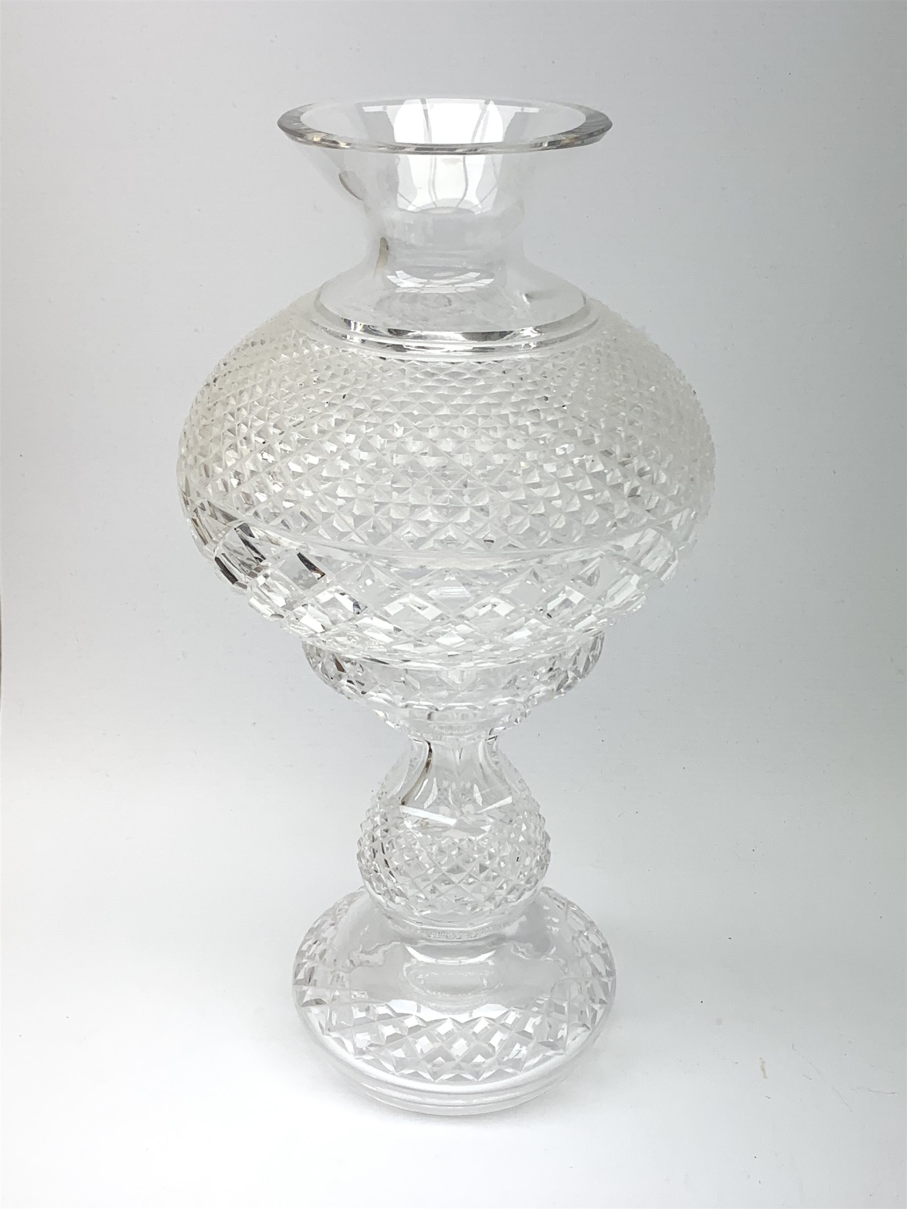 Waterford crystal table lamp, H37cm