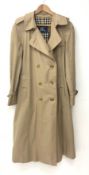 Ladies Burberry trench coat, approx size 10