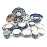 Collection of 18th century and later porcelain including a Queen Charlotte pattern tea bowl and sauc