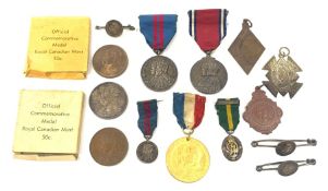 Mostly commemorative medals including various George V coronation medals, George V and Queen Mary 'M