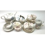 Paragon Victoriana Rose teaware comprising of five cups and six saucers, six side plates, milk jug,