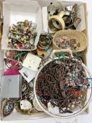 A large collection of costume jewellery, to include Vintage and later examples.