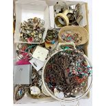 A large collection of costume jewellery, to include Vintage and later examples.