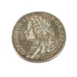 George II 1746 shilling coin, LIMA below bust