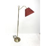 Brass reading lamp, H141cm