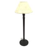 Mahogany standard lamp, turned column, H134cm