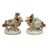 Pair of Victorian Staffordshire figures, modelled as two children, probably Queen Victoria's childre