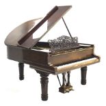 Steinway & Sons - Victorian rosewood cased grand piano, model 'O', iron framed and overstrung, seria