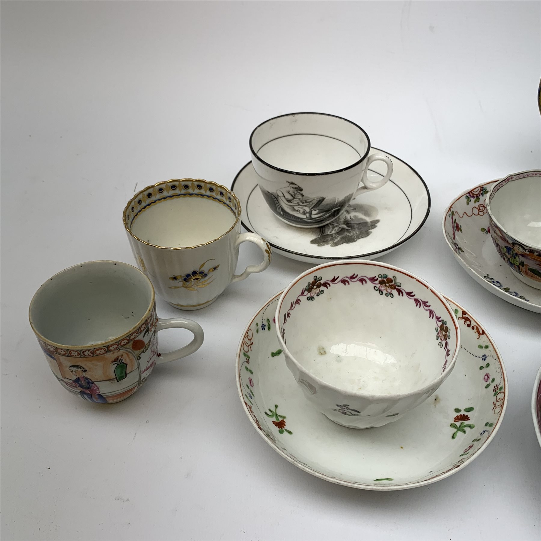 Collection of 18th century and 19th century porcelain, to including examples by Newhall and Worceste - Image 4 of 8