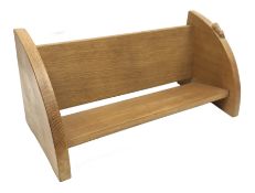 'Mouseman' oak book trough by Robert Thompson of Kilburn, W45cm