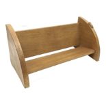 'Mouseman' oak book trough by Robert Thompson of Kilburn, W45cm