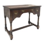 Bylaws Furniture - traditional oak desk dressing table fitted with three drawers, turned supports co