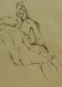 Peter Samuelson (British 1912-1996): 'Two Nudes', pen and ink c.1950 unsigned 30cm x 21cm Provenanc