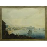 After John Hornsey (British 18th/19th century): 'A South View of Scarborough', aquatint by W Green p