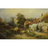 Frederick William Booty (British 1840-1924): Yorkshire Village scene, watercolour signed and dated 1