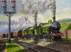 Robert Nixon (British 1955-): The Great Northern Railway, oil on canvas signed and dated '20, 75cm x
