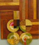 Gerald French (British 1927-2001): 'Cork Quartet III', three dimensional cork on wood panel with whi