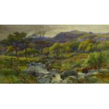 Arthur Netherwood (British 1864-1930): Wooded River Landscape, watercolour signed and dated 1898, 49