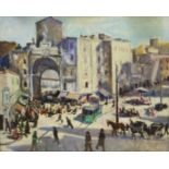 Dino Martens (Italian 1894-1970): 'Porta Capuana Napoli', oil on panel signed, titled verso 37cm x 4