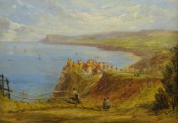 English School (19th century): Robin Hood's Bay, oil on canvas unsigned 43cm x 59cm