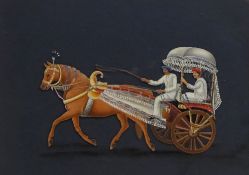 Indian Company School (19th century): Processional Scenes, set of eight finely detailed gouaches on