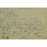 John Bird (British 1768-1829): 'Mill at Egton Bridge', pen and ink titled 12cm x 17.5cm Provenance:
