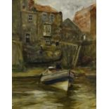 Robert Jobling (Staithes Group 1841-1923): Coble at Staithes, watercolour signed