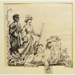 Michael G Ploog (USA 1942-): Exploration, pencil unsigned 27cm x 26cm Provenance: gift to the vendo