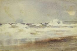 Patrick William Adam RSA (Scottish 1854-1929): The Bass Rock 'A Nor-Easter North Berwick', waterco