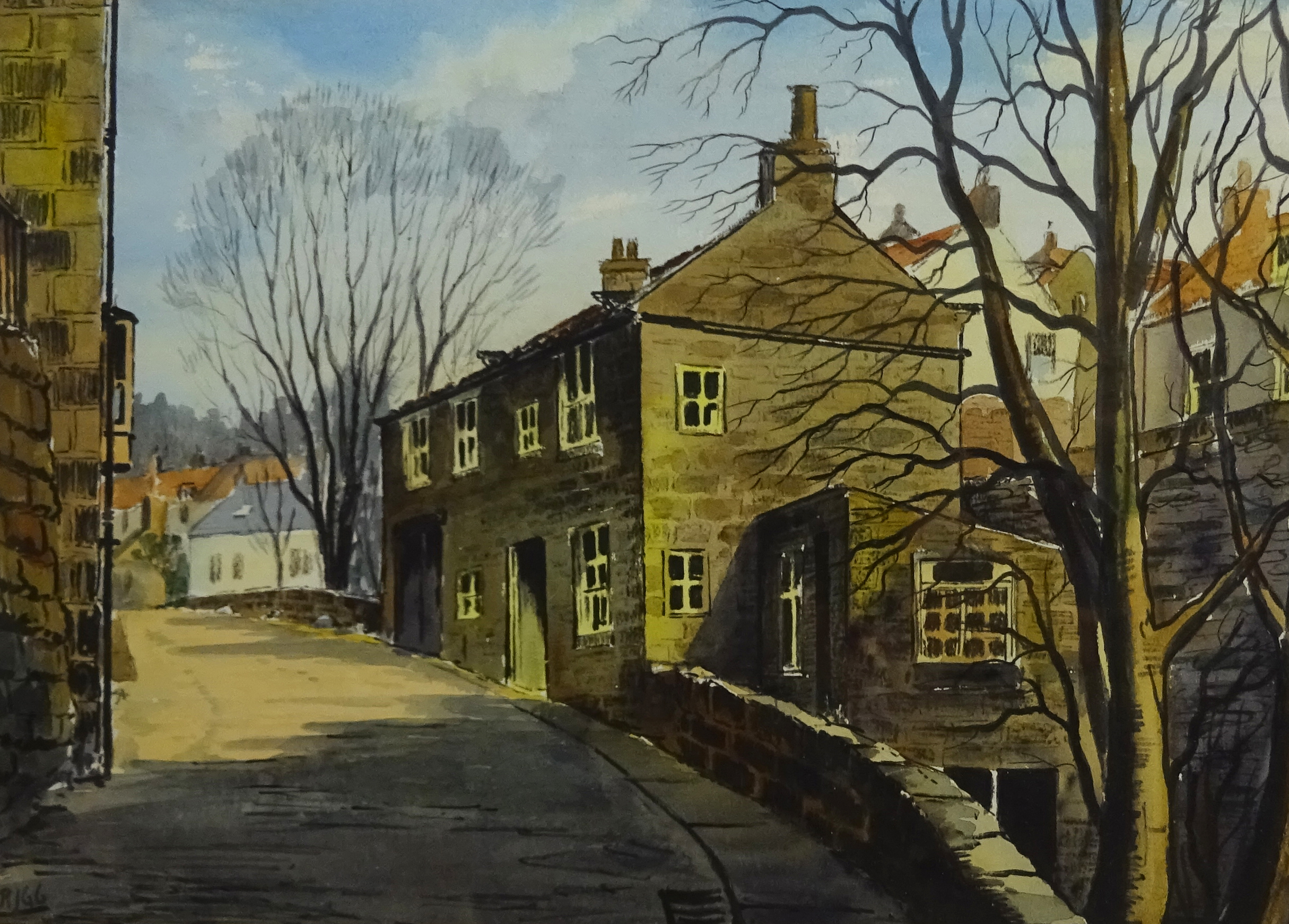 Jack Rigg (British 1927-): New Road Robin Hoods Bay looking up and down the Hill, pair watercolours - Image 3 of 3