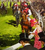 Sherree Valentine Daines (British 1959-): 'The Parade Ring', limited edition artist's proof on canva