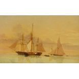 William Frederick Settle (British 1821-1897): 'Yachts of the RYS acting as Despatch Vessels to Her M