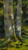 Patrick William Adam RSA (Scottish 1854-1929): 'The Old Oaks', pastel signed, titled verso on artist