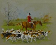 Chris Mills (British 20th century): 'Bramham Moor' Hunt, watercolour signed titled and dated '90, 35