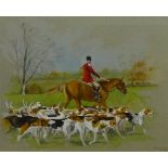 Chris Mills (British 20th century): 'Bramham Moor' Hunt, watercolour signed titled and dated '90, 35