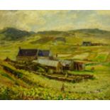 Herbert F Royle (British 1870-1958): 'Lewis Crofts' Outer Hebrides, oil on canvas signed, titled on