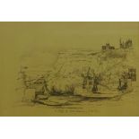 Mary Weatherill (British 1834-1913): 'East Cliff from East Terrace Whitby', pencil titled and dated